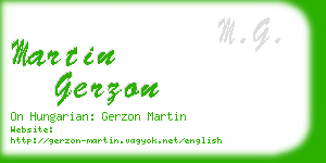 martin gerzon business card